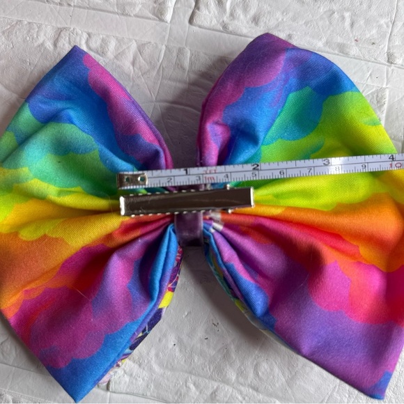 Handmade Lisa Frank Inspired Vibrant Hair Bow - Picture 8 of 14
